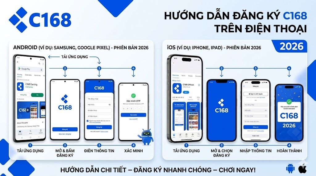 Đăng Ký C168 Trên Điện Thoại – Android & iOS Chi Tiết 2026